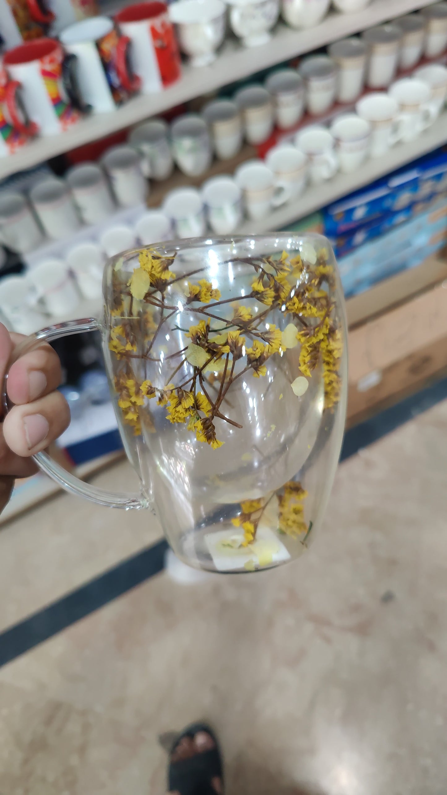 BloomSip™ Floral Glass Mug – Double Wall Aesthetic Tea & Coffee Cup (3 Colors) - Premium Quality